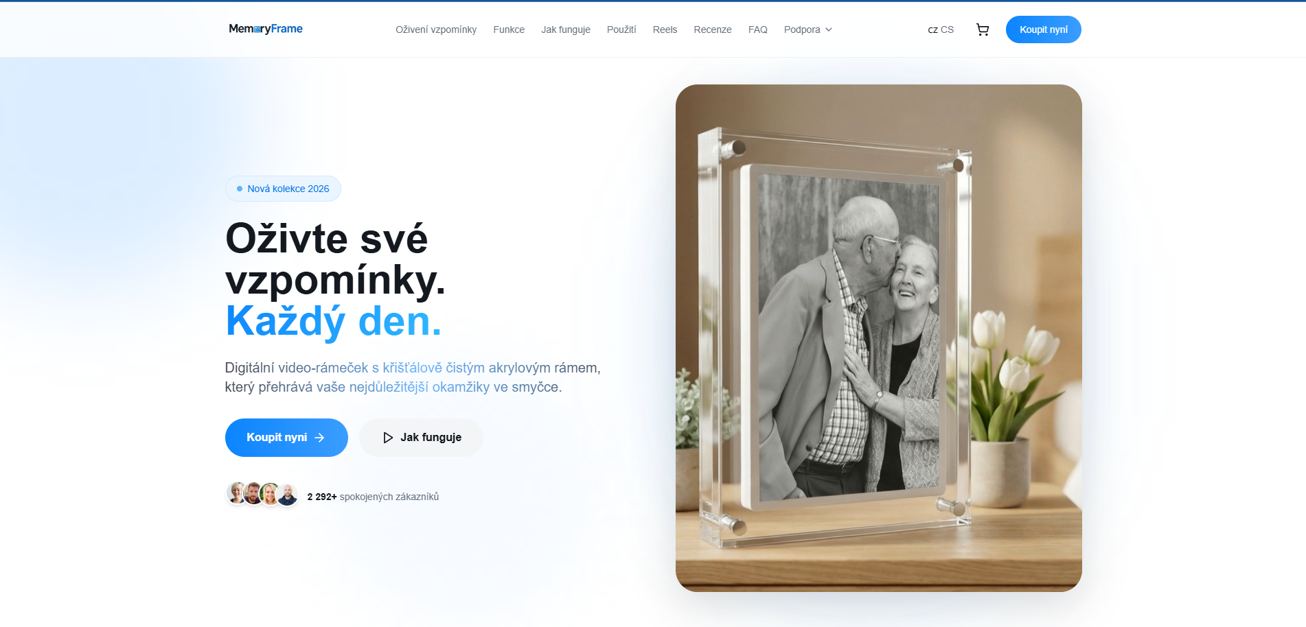 MemoryFrame - ukázka webu